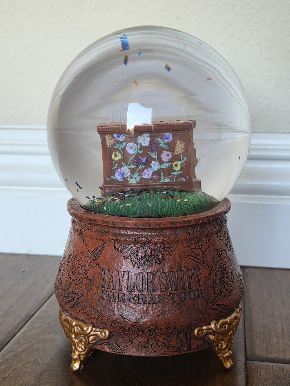 Taylor Swift Eras Tour Floral Piano Snow Globe - NIB